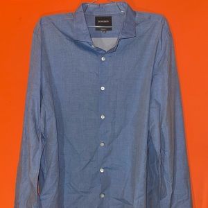 Bonobos Button Down Mens Shirt Large Light Blue Long Sleeve Business